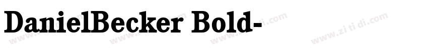 DanielBecker Bold字体转换